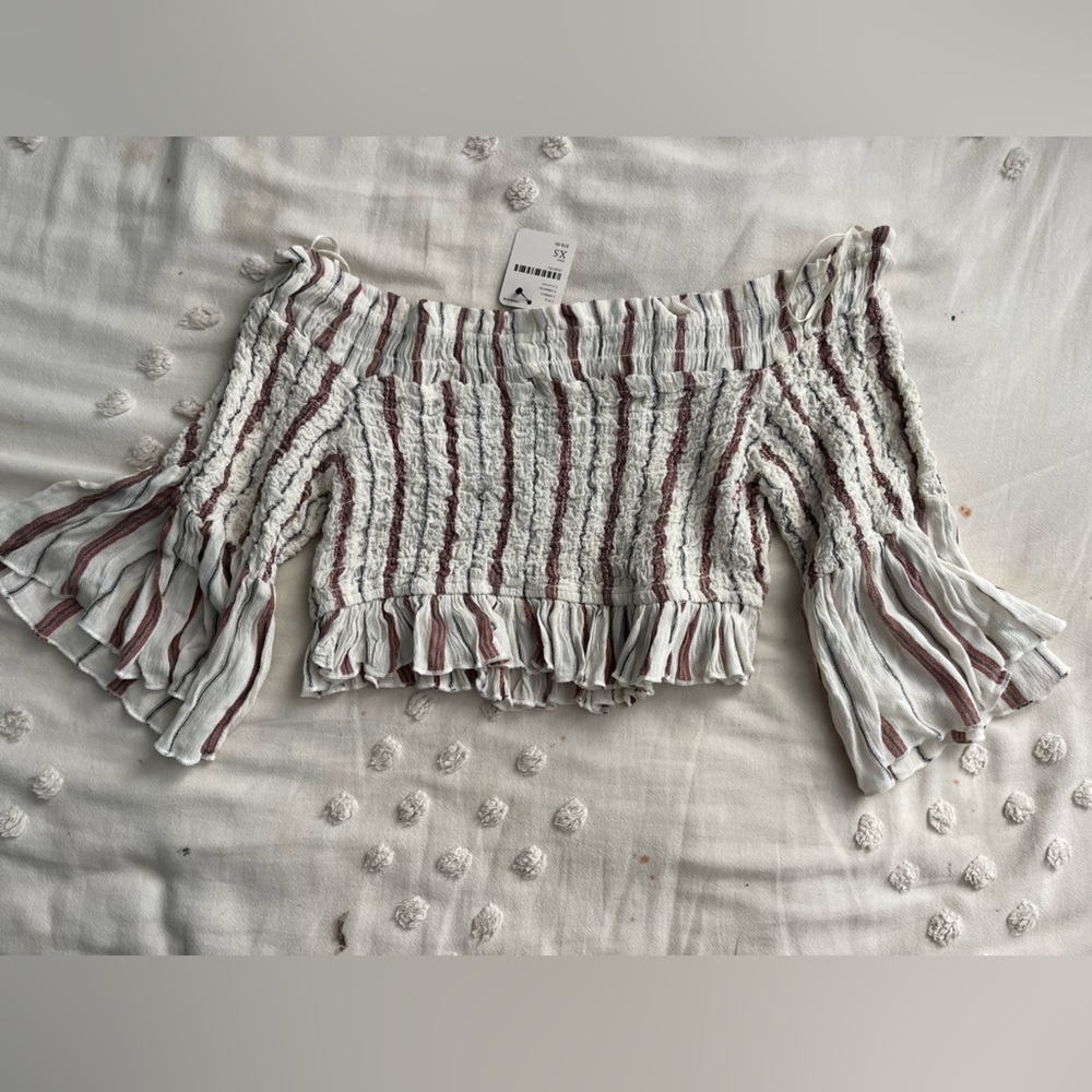 Free people crop off the shoulder blouse